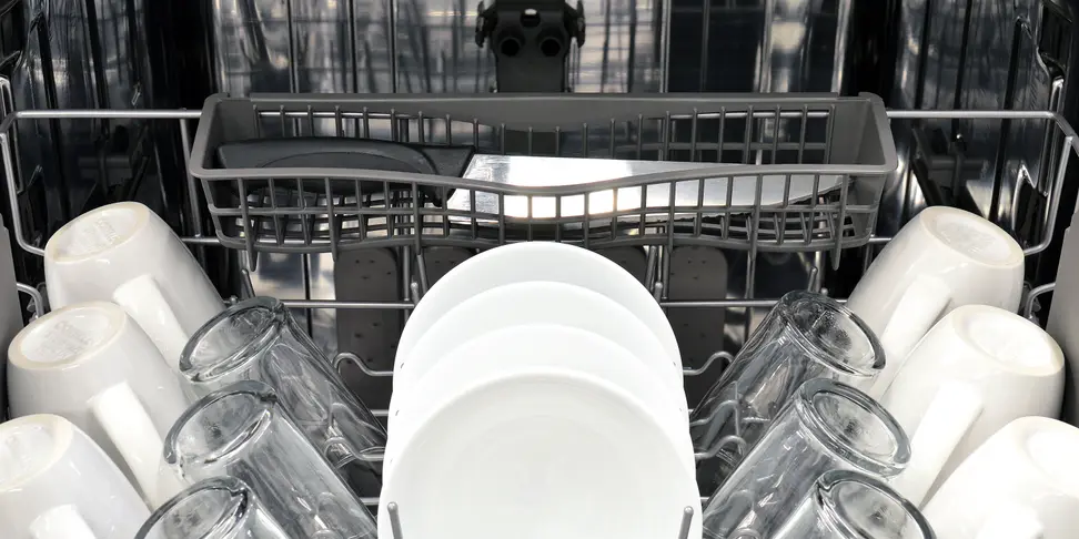 Clean dishes in a dishwasher