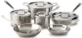 Product image of All-Clad BD005710-R D5 Stainless Steel 10-Piece Cookware Set