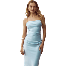 Product image of BHLDN Emery Square-Neck Stretch Satin Midi Dress