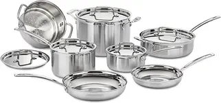 Product image of Cuisinart MCP-12N Stainless Steel 12-Piece Cookware Set