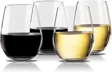 Product image of Vivocci Unbreakable Plastic Stemless Wine Glasses
