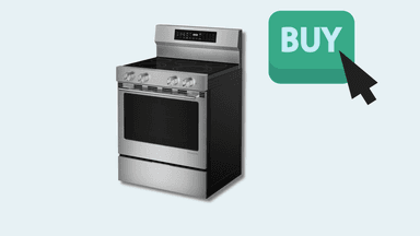 One range with a green buy button and a black arrow cursor